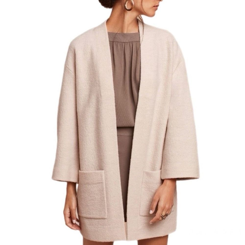 Aritzia Wilfred Brullon Sweater Structured Open Front Merino Wool Cardigan